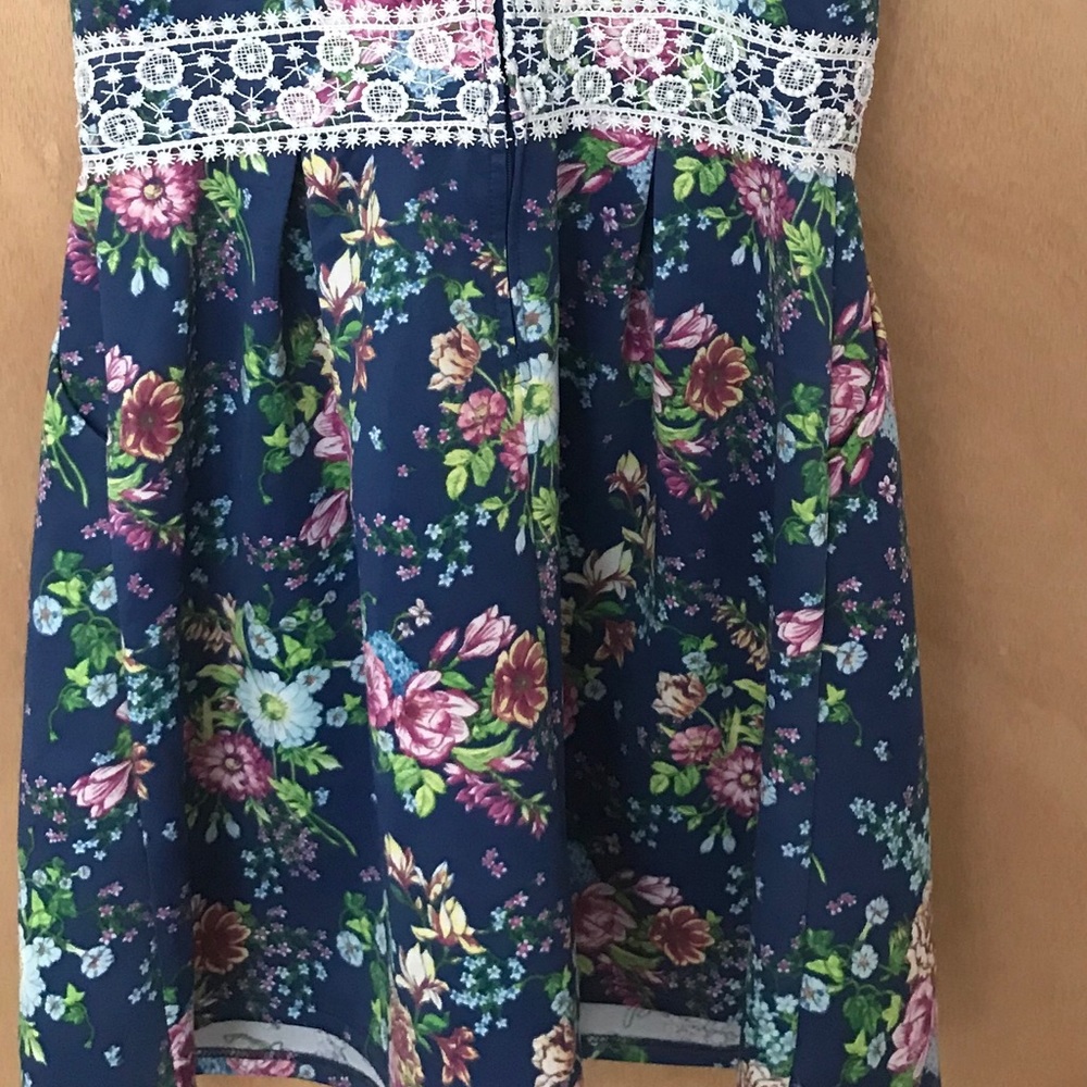 Blue flowered dress